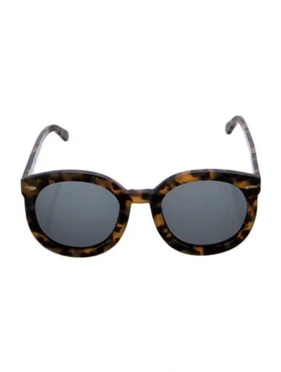 Pre-owned Karen Walker Oversize Tinted Sunglasses In Brown