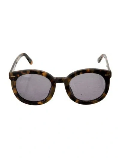 Pre-owned Karen Walker Oversize Tinted Sunglasses In Brown
