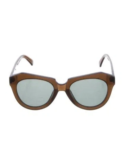 Pre-owned Karen Walker Oversize Tinted Sunglasses In Brown