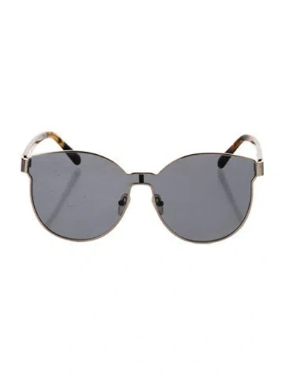 Pre-owned Karen Walker Oversize Tinted Sunglasses In Brown