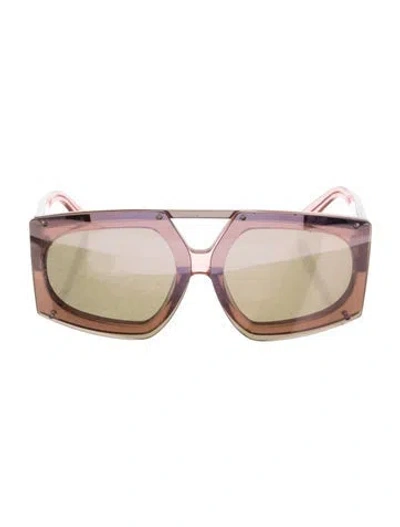 Pre-owned Karen Walker Oversize Tinted Sunglasses In Pink