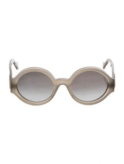 Pre-owned Karen Walker Round Gradient Sunglasses In Gray