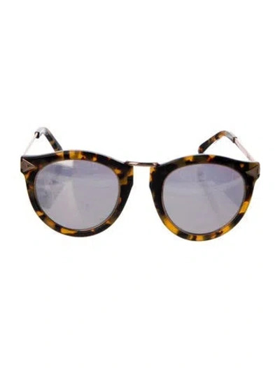 Pre-owned Karen Walker Round Mirrored Sunglasses In Multi