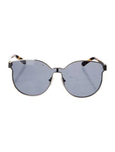 Pre-owned Karen Walker Round Mirrored Sunglasses In Neutral