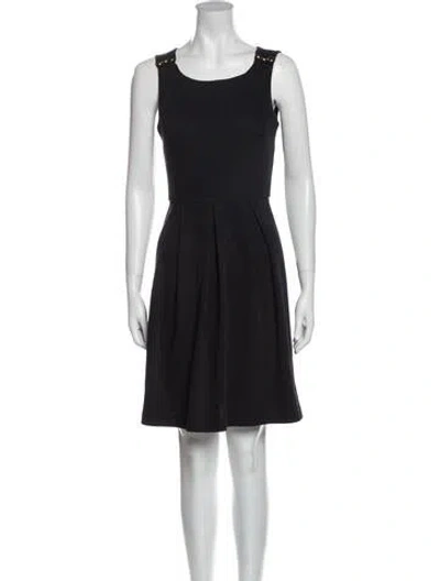 Pre-owned Karen Walker Scoop Neck Mini Dress In Blue