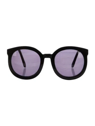 Pre-owned Karen Walker Shield Tinted Sunglasses In Black