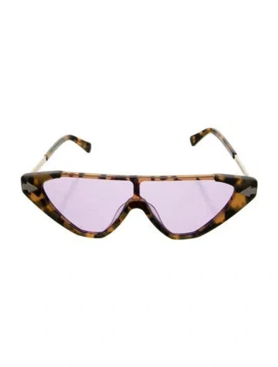 Pre-owned Karen Walker Shield Tinted Sunglasses In Neutrals