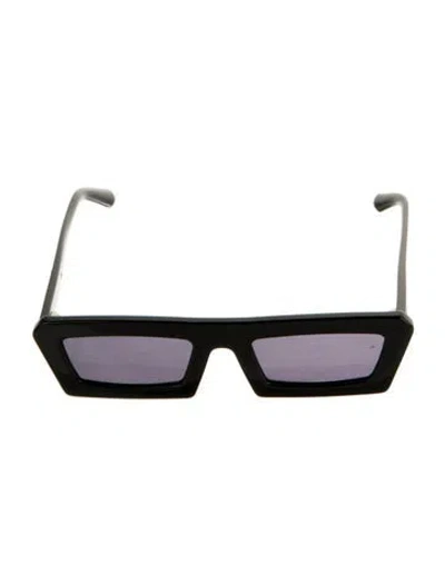 Pre-owned Karen Walker Shipwrecks Square Sunglasses In Black