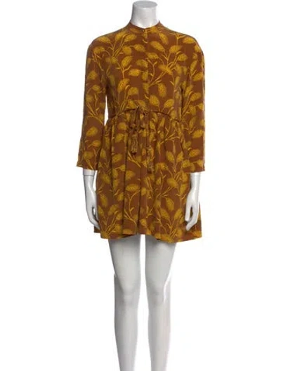 Pre-owned Karen Walker Silk Mini Dress In Multi