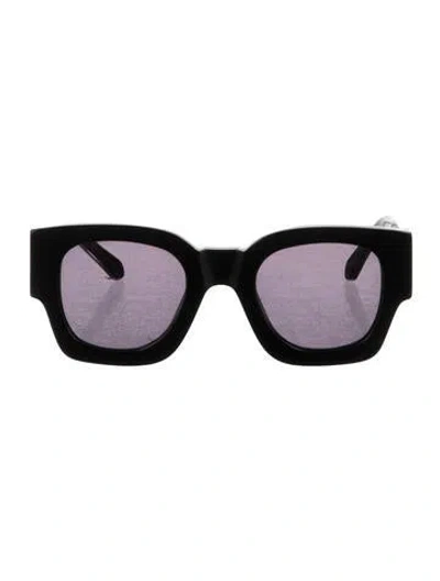Pre-owned Karen Walker Soul Club Square Sunglasses In Black