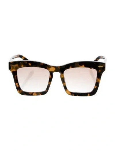 Pre-owned Karen Walker Square Gradient Sunglasses In Neutral