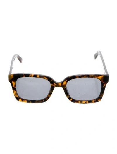 Pre-owned Karen Walker Square Tinted Sunglasses In Black