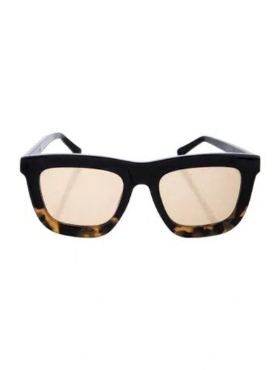 Pre-owned Karen Walker Square Tinted Sunglasses In Black
