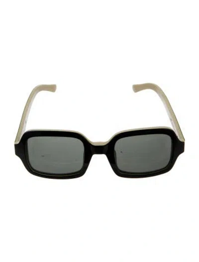 Pre-owned Karen Walker Square Tinted Sunglasses In Black/yellow