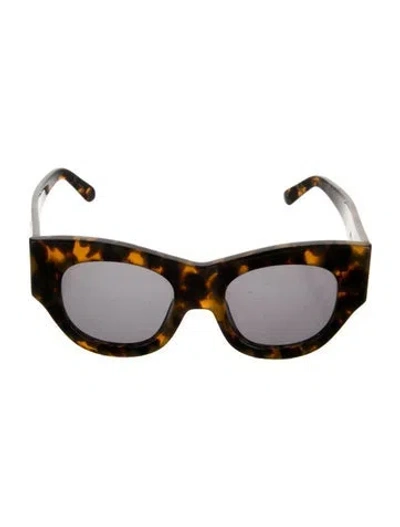 Pre-owned Karen Walker Square Tinted Sunglasses In Brown