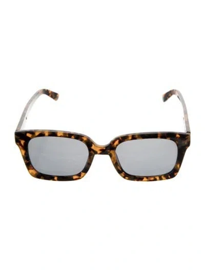 Pre-owned Karen Walker Square Tinted Sunglasses In Brown