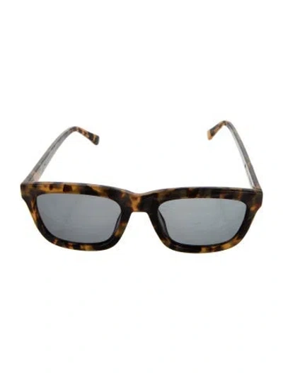 Pre-owned Karen Walker Square Tinted Sunglasses In Brown