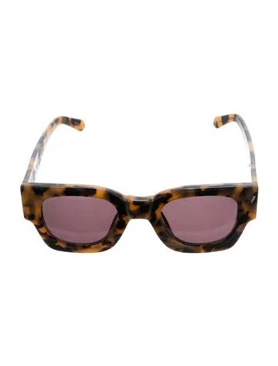Pre-owned Karen Walker Square Tinted Sunglasses In Brown