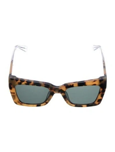 Pre-owned Karen Walker Square Tinted Sunglasses In Brown