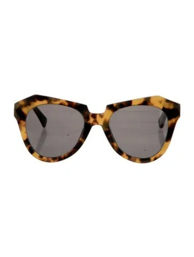 Pre-owned Karen Walker Square Tinted Sunglasses In Brown