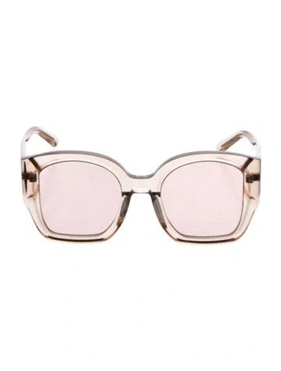 Pre-owned Karen Walker Square Tinted Sunglasses In Clear/pink
