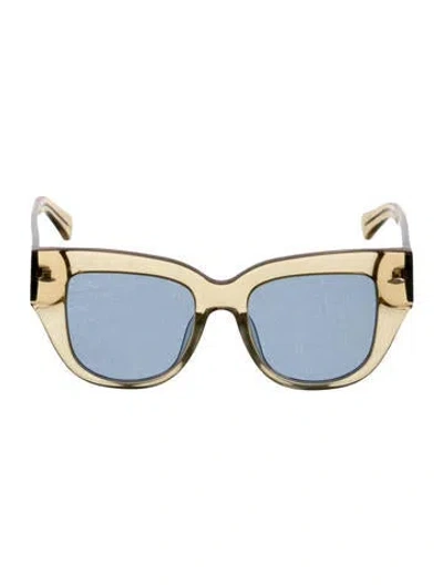 Pre-owned Karen Walker Square Tinted Sunglasses In Clear/yellow