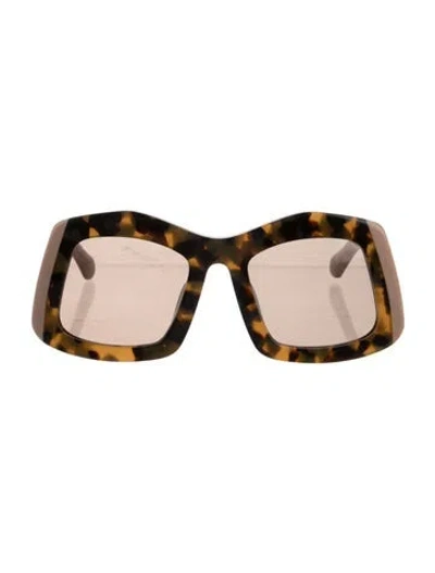 Pre-owned Karen Walker Square Tinted Sunglasses In Neutrals