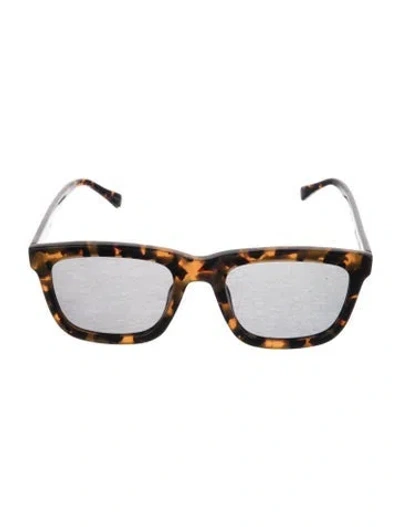 Pre-owned Karen Walker Square Tinted Sunglasses In Yellow