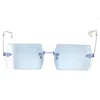 Karen Walker The Bird Arrow Side Handmade Tint Square Sunglasses In Blue