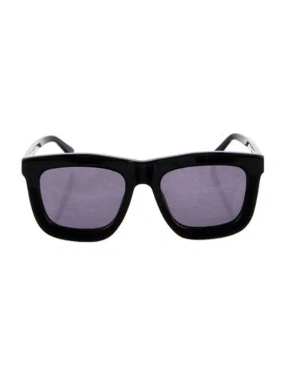Pre-owned Karen Walker Wayfarer Tinted Sunglasses In Black