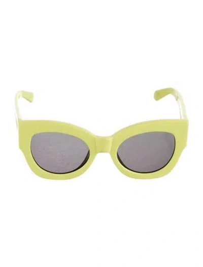 Pre-owned Karen Walker Wayfarer Tinted Sunglasses In Yellow