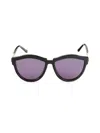 Karen Walker Women's Harvest Hybrid 57mm Round Sunglasses In Black