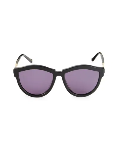 Karen Walker Women's Harvest Hybrid 57mm Round Sunglasses In Purple
