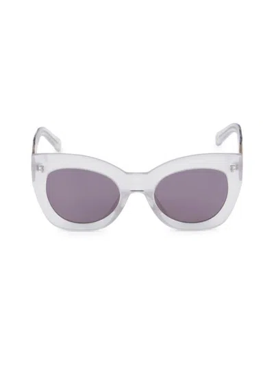 Karen Walker Women's Northern Lights 51mm Cat Eye Sunglasses In White