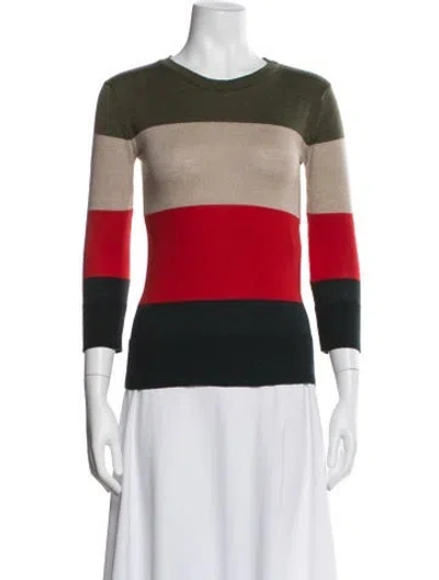 Pre-owned Karen Walker Wool Striped Sweater In Neutral