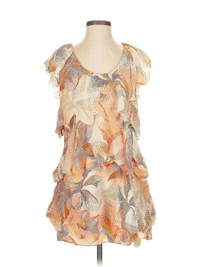 Pre-owned Karen Zambos Cocktail Dress In Orange