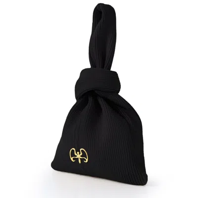 Kargede Women's Black Knit Tote Bag – Minimalist, Designer Bag