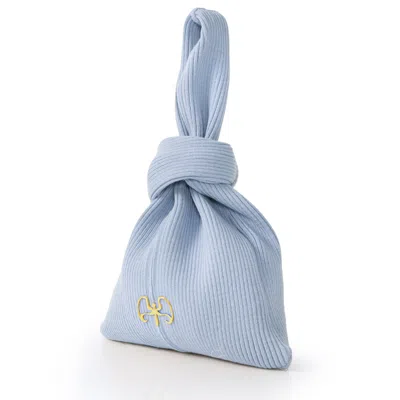 Kargede Women's Blue Knit Tote Bag – Minimalist, Designer Bag