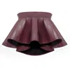 Kargede Women's Burgundy Designer Leather Crop Top - Structured In Brown