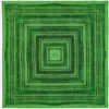 Kargede Women's Green Silk Scarf – Designer, Striped, Square In Green