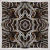 Kargede Women's Designer Silk Scarf - Black And White, Square In Black