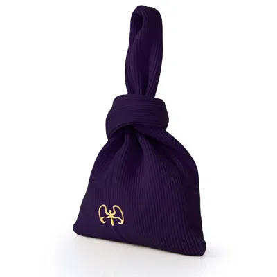 Kargede Women's Pink / Purple Forager - Mini Purple Rib Knit Tote Bag