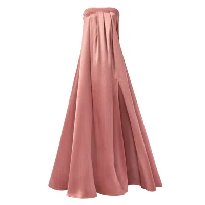 Kargede Women's Pink / Purple Pink Satin Maxi Dress – Long Silky Designer Gown In Pink/purple