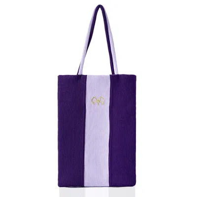 Kargede Women's Purple Lilac Knit Tote Bag – Designer Bag, Large