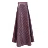 Kargede Women's Strapless Burgundy Red Vegan Leather Maxi Dress – Pleated Trapeze Gown In Brown
