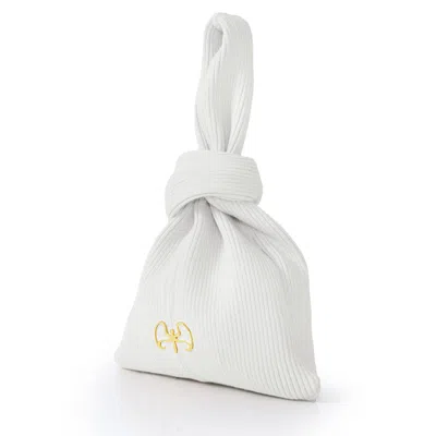 Kargede Women's White Knit Tote Bag – Minimalist, Designer Bag
