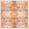 Kargede Women's Yellow / Orange Orange Designer Silk Scarf – Square, Mulberry Twill In Yellow/orange