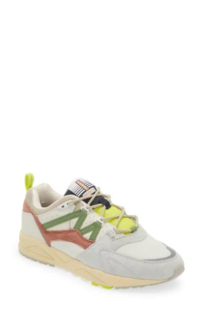 Karhu Gender Inclusive Fusion 2.0 Trainer In Lily White/ Piquant Green