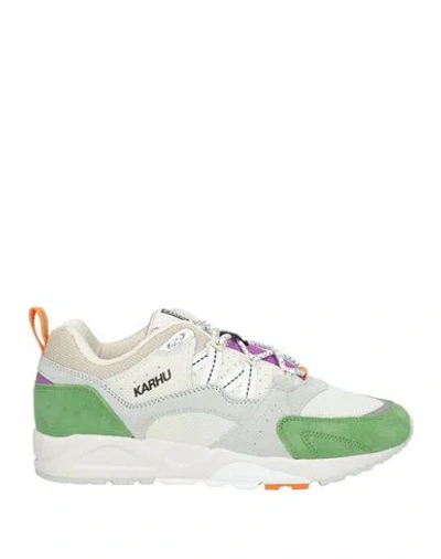 KARHU KARHU MAN SNEAKERS OFF WHITE SIZE 8.5 LEATHER, TEXTILE FIBERS
