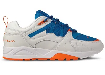 Pre-owned Karhu Men's  Fusion 2.0 Sasu Kauppi Join The Team Sneakers In Bright White/ibiza Blue